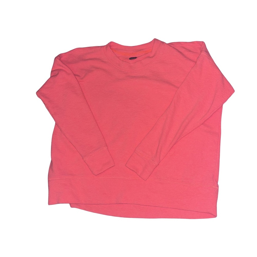aerie Women’s Neon Pink Waffle Knit Crewneck Sweater